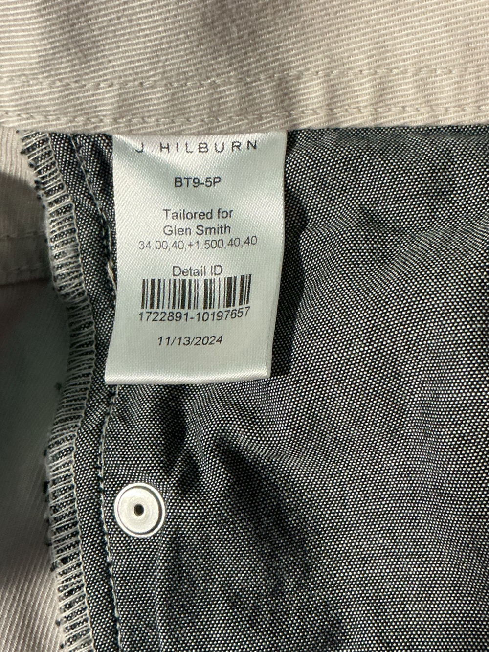 NWT J Hilburn Casual Light Beige Pants - Picture 8 of 11